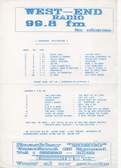 West End radio 99.8 - top 10